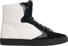 product shot for Spoons Footwear: "The Swagg Surfer" white/black