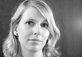 female portrait high key black&white